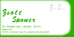 zsolt sponer business card